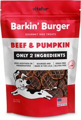 Vitafur Barkin Burger Nature's Beef Dehydrated Dog Treats, 5-oz bag