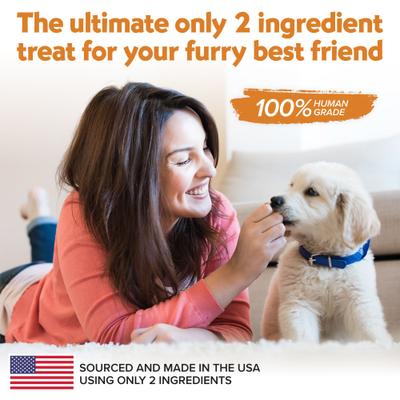 Show full view: Vitafur Barkin' Burger Only 2 Ingredients Salmon + Beef Combo Pack Grain-Free Dehydrated Dog Treats, 4-oz bag, 2 count slide 5 of 8