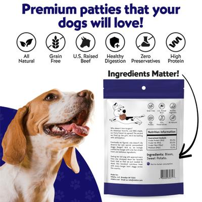Show full view: Vitafur Barkin' Burger Variety Pack Dehydrated Dog Treats, 5-oz bag, 4 count slide 6 of 9
