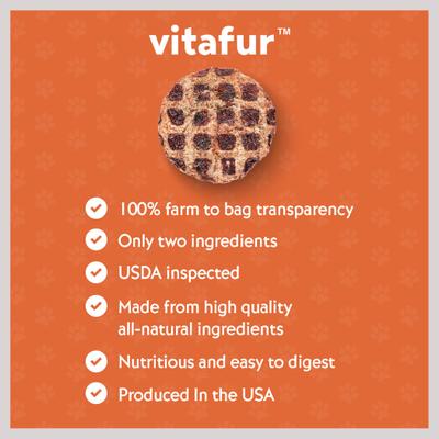 Show full view: Vitafur Barkin' Burger Wild Alaskan Salmon Dehydrated Dog Treats, 5-oz bag slide 5 of 8