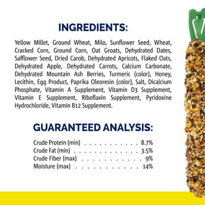 Show full view: Vitakraft Crunch Sticks Apple & Honey Parrot Bird Treat Toy slide 4 of 5