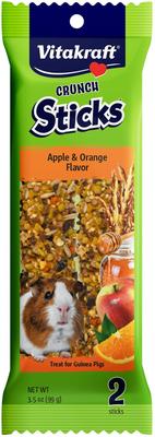 Show full view: Vitakraft Crunch Sticks Apple & Orange Flavor Guinea Pig Treat, 6 count slide 1 of 3