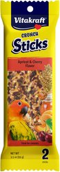 Vitakraft Crunch Sticks Apricot & Cherry Flavor Conure Bird Treat, 2 count