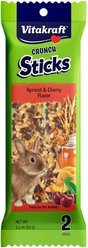 Vitakraft Crunch Sticks Apricot & Cherry Flavor Rabbit Treat, 6 count bundle (3 x 2 count bags)