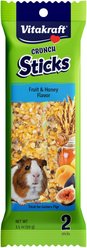 Vitakraft Crunch Sticks Fruit & Honey Chewable Guinea Pig Treats, 2-pack