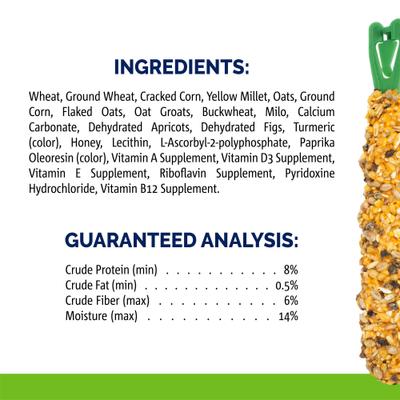 Show full view: Vitakraft Crunch Sticks Fruit & Honey Chewable Guinea Pig Treats, 2-pack slide 6 of 8