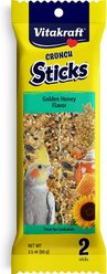 Vitakraft Crunch Sticks Golden Honey Flavor Cockatiel Treats, 2 pack, bundle of 2