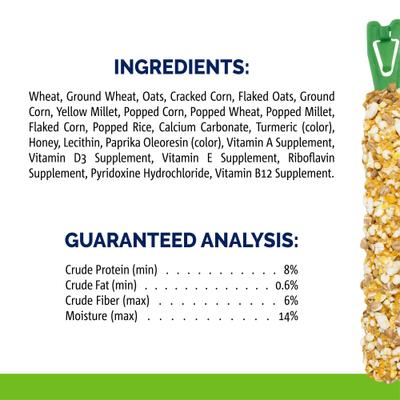 Show full view: Vitakraft Crunch Sticks Grain & Honey Chewable Guinea Pig Treats, 2-pack slide 7 of 8