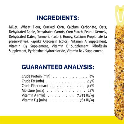 Show full view: Vitakraft Crunch Sticks Harvest Apple Flavor Parakeet Bird Treat, 2 count slide 4 of 5