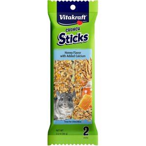 Vitakraft Crunch Sticks Honey with Added Calcium Chinchilla Treat, 2 count