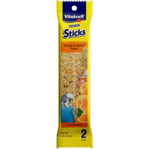 Vitakraft Crunch Sticks Orange & Apricot Flavor Parakeet Bird Treats, 2 count