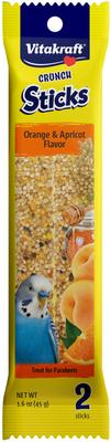 Show full view: Vitakraft Crunch Sticks Orange & Apricot Flavor Parakeet Bird Treats, 2 count slide 1 of 10