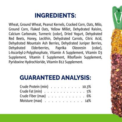 Show full view: Vitakraft Crunch Sticks Wild Berry & Honey Guinea Pig Chewable Treats, 2 count slide 5 of 7