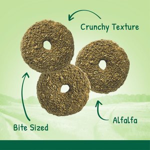 Vitakraft Crunchy Alfalfa Nibble Rings Rabbit, Guinea Pig, Hamster & Small Animal Treat, 10.6-0z bag