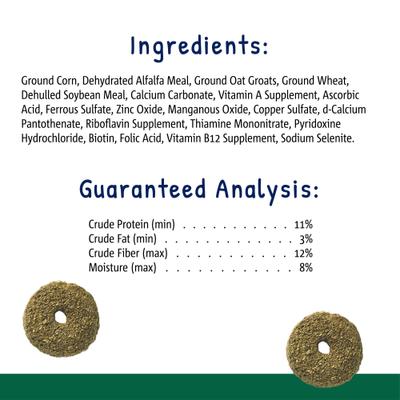 Show full view: Vitakraft Crunchy Alfalfa Nibble Rings Rabbit, Guinea Pig, Hamster & Small Animal Treat, 10.6-0z bag slide 6 of 7