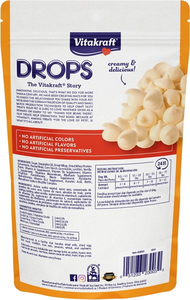 Vitakraft Drops Bite-Sized Peanut Training Small Dog Treats, 8.8-oz bag