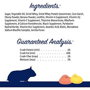Vitakraft Drops Mini Banana & Cherry Flavor Small Animal Treats, 2.5-oz bag

