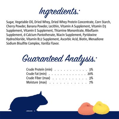 Show full view: Vitakraft Drops Mini Banana & Cherry Flavor Small Animal Treats, 2.5-oz bag  slide 4 of 5