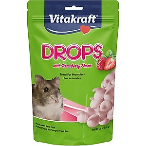 Vitakraft Drops Strawberry & Yogurt Hamster Treats, 5.3-oz bag