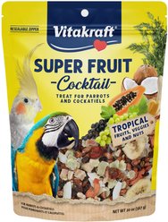 Vitakraft Fresh Super Fruit Cocktail Fruit Blend Parrot & Parakeet Treats, 20-oz bag