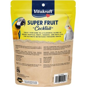 Vitakraft Fresh Super Fruit Cocktail Fruit Blend Parrot & Parakeet Treats, 20-oz bag