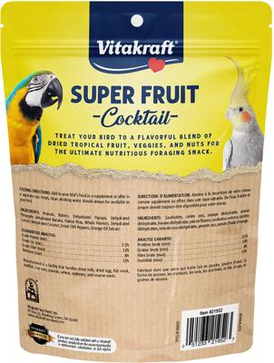 Show full view: Vitakraft Fresh Super Fruit Cocktail Fruit Blend Parrot & Parakeet Treats, 20-oz bag slide 2 of 8