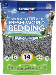 Vitakraft Fresh World Ultra Strength Litter Box & Cage Small Animal Bedding, 16-lit