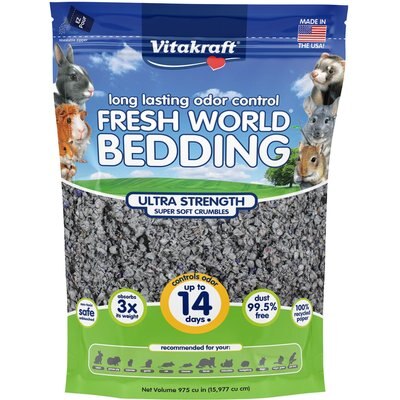 Vitakraft Vitakraft Fresh World Ultra Strength Litter Box & Cage Small Animal Bedding, 16-lit