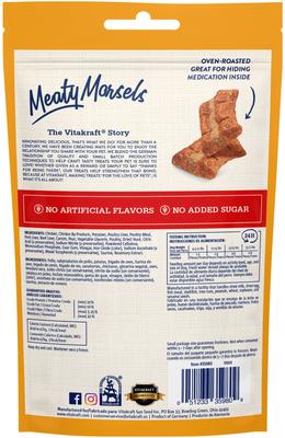 Show full view: Vitakraft Meaty Morsels Chicken Recipe with Beef Soft & Chewy Dog Treats, 4.2-oz bag, 3 count slide 4 of 11