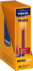 Vitakraft MeatyStick No-Added Sugar Beef Flavored Soft & Chewy Dog Treats, 14.9-oz pouch, 15 count