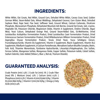 Show full view: Vitakraft Menu Premium Vitamin-Fortified Parakeet Food, 2.5-lb bag slide 5 of 8