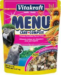 Vitakraft Menu Premium Vitamin-Fortified Parrot Macaw, Conure & Large Bird Food, 5-lb bag