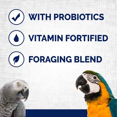 Show full view: Vitakraft Menu Premium Vitamin-Fortified Parrot Macaw, Conure & Large Bird Food, 5-lb bag slide 4 of 8