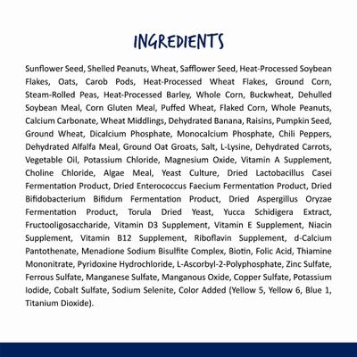 Show full view: Vitakraft Menu Premium Vitamin-Fortified Parrot Macaw, Conure & Large Bird Food, 5-lb bag slide 7 of 8