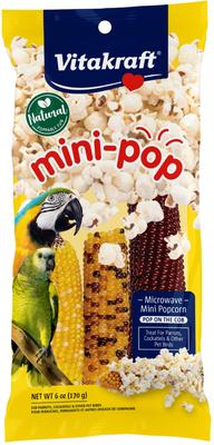 Show full view: Vitakraft Mini-Pop Corn Cob Bird Treat, 6-oz bag slide 1 of 5