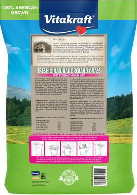 Show full view: Vitakraft Orchard Grass Hay Rabbit, Guinea Pig, Chinchilla & Small Animal Food, 28-oz bag slide 2 of 8