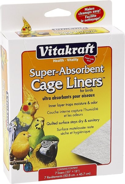 Vitakraft Parrot, Conure, Parakeet & Cockatiel Bird Cage Liners