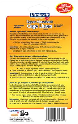 Show full view: Vitakraft Parrot, Conure, Parakeet & Cockatiel Bird Cage Liners, 7 count slide 2 of 7