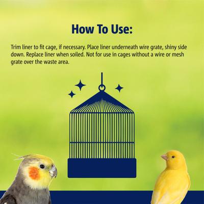 Show full view: Vitakraft Parrot, Conure, Parakeet & Cockatiel Bird Cage Liners, 7 count slide 6 of 7