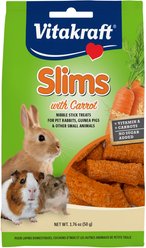 Vitakraft Slims Carrot Crispy Nibble Stick Small Animal Treats, 1.76-oz bag