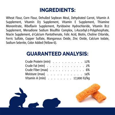 Show full view: Vitakraft Slims Carrot Crispy Nibble Stick Small Animal Treats, 10-oz bag slide 5 of 7