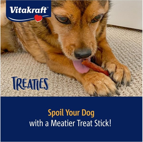Vitakraft Treaties No Rawhide Chew Sticks Soft Jerky Dog Treats, 16 count