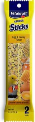 Vitakraft Triple Baked Crunch Sticks Egg & Honey Flavor Canary & Finch Treat, 2 pack, bundle of 2