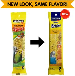 Vitakraft Triple Baked Crunch Sticks Egg & Honey Flavor Parakeet Treat, 2 pack, bundle of 2 slide 2 of 8