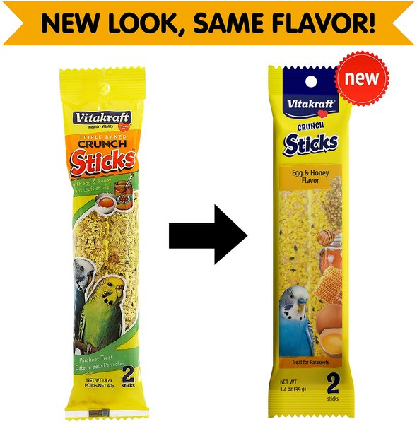 Vitakraft Variety Pack Triple Baked Crunch Sticks with Fruit & Honey Parakeet Treats