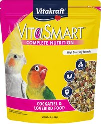 Vitakraft Vita Smart Gourmet Fortified Daily Cockatiel & Lovebird Food, 4-lb bag