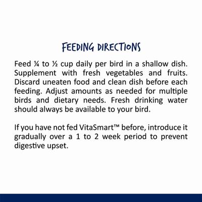 Show full view: Vitakraft Vita Smart Vitamin-Fortified Gourmet Conure Bird Food, 4-lb bag slide 6 of 9