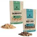Vital Essentials Beef Liver + Salmon Bites Freeze-Dried Raw Dog Treats