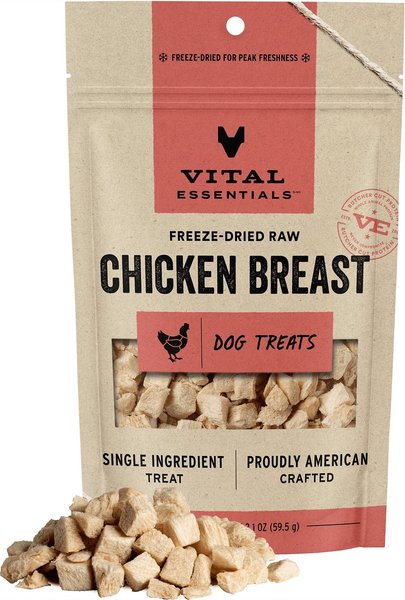 Vital Essentials Freeze Dried Chicken Breast Vital Treats for Dogs Vital Essentials Freeze Dried Chicken Breast Vital Treats for Dogs