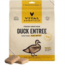 Vital Essentials Duck Mini Patties Entree Freeze-Dried Raw Dog Food, 14-oz bag